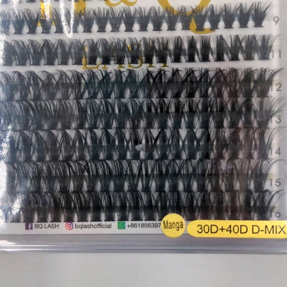 B&Q Lash Clusters 30D+40D D-9-16 MIX Individual Lashes 280 Clusters Manga - Picture 9 of 13